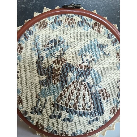 Finished Needlepoint of a Period Couple - Picture 3 of 10